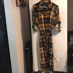 Flannel Shirt Dress